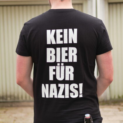 Kein Bier für Nazis T-Shirt Schwarz